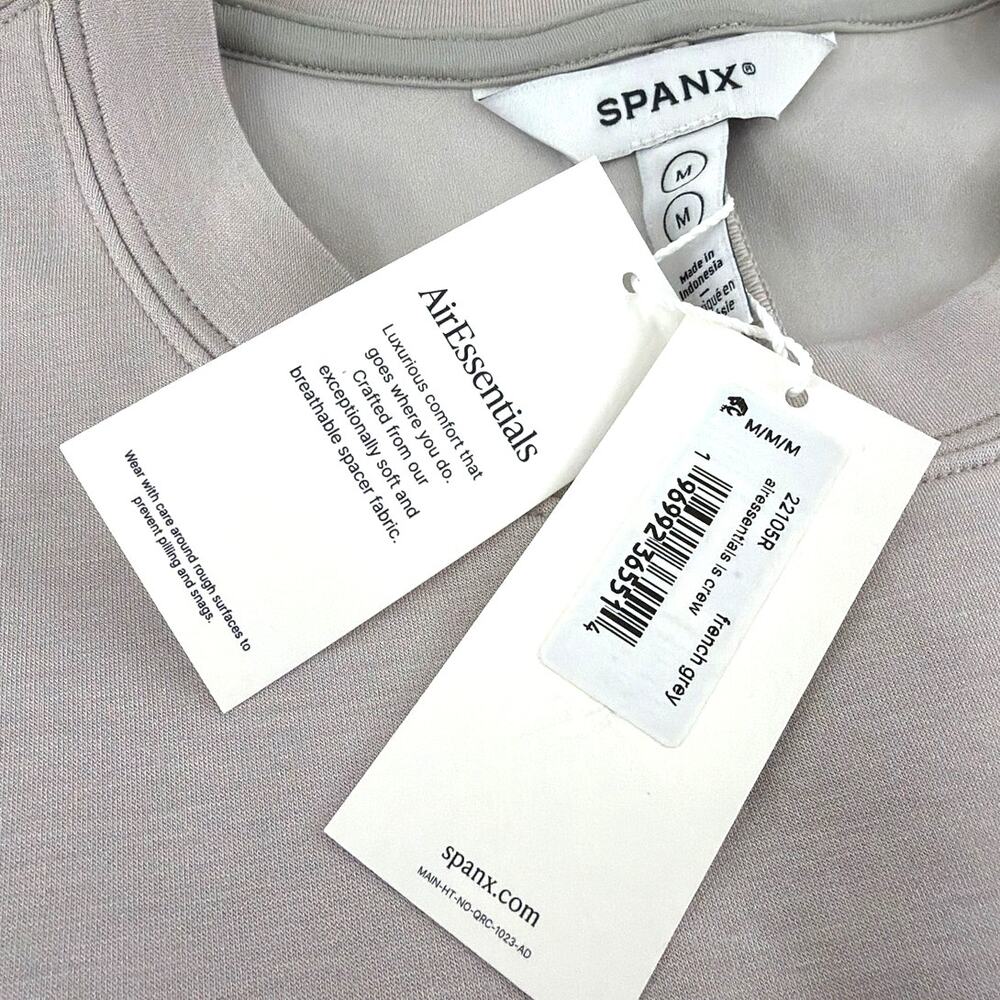 SPANX Air Essentials Women's French Gray Relaxed Long Sleeve Top Size M - Picture 7 of 10
